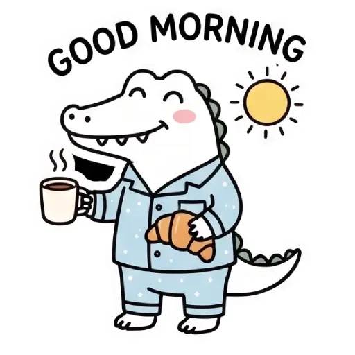 florak stickers, cute, funny, stickers, WhatsApp stickers, sticker pack, Alligator (71)